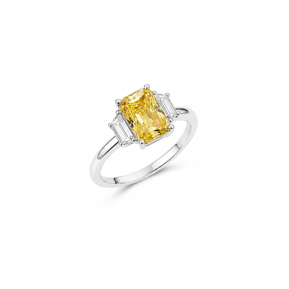 Prism Three-Stone Ring - yellow