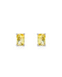 Rectangular Zirconium Stud Earrings
