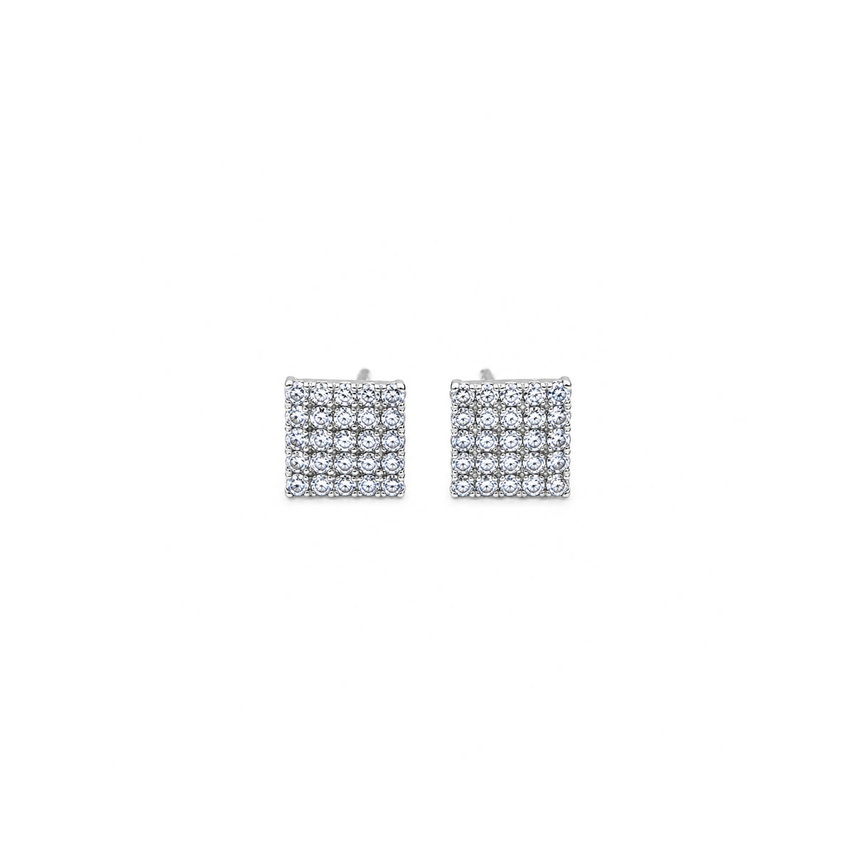 Square Zirconium Stud Earrings