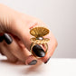 Venus Ring - Black Pearl Ring in Gold