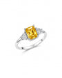 TriangularZirconThree-StoneRing-yellow