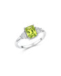Triangular Zircon Three-Stone Ring-green