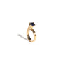 Tulipe | Anillo de oro amarillo de 18K y Zafiro