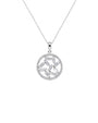 Zircon Circle Pendant Necklace