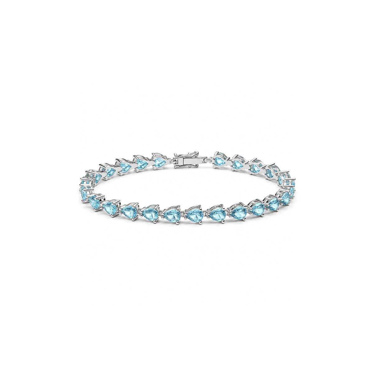 Zirconium Teardrop Bracelet - blue