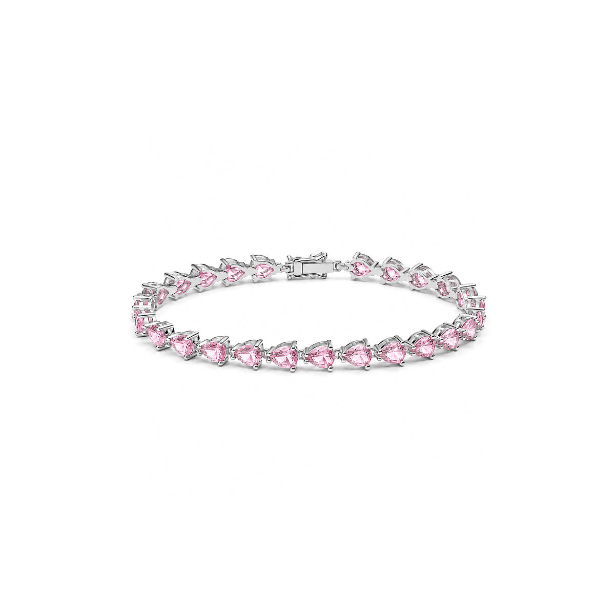 Zirconium Teardrop Bracelet - pink