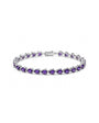 Zirconium Teardrop Bracelet - purple