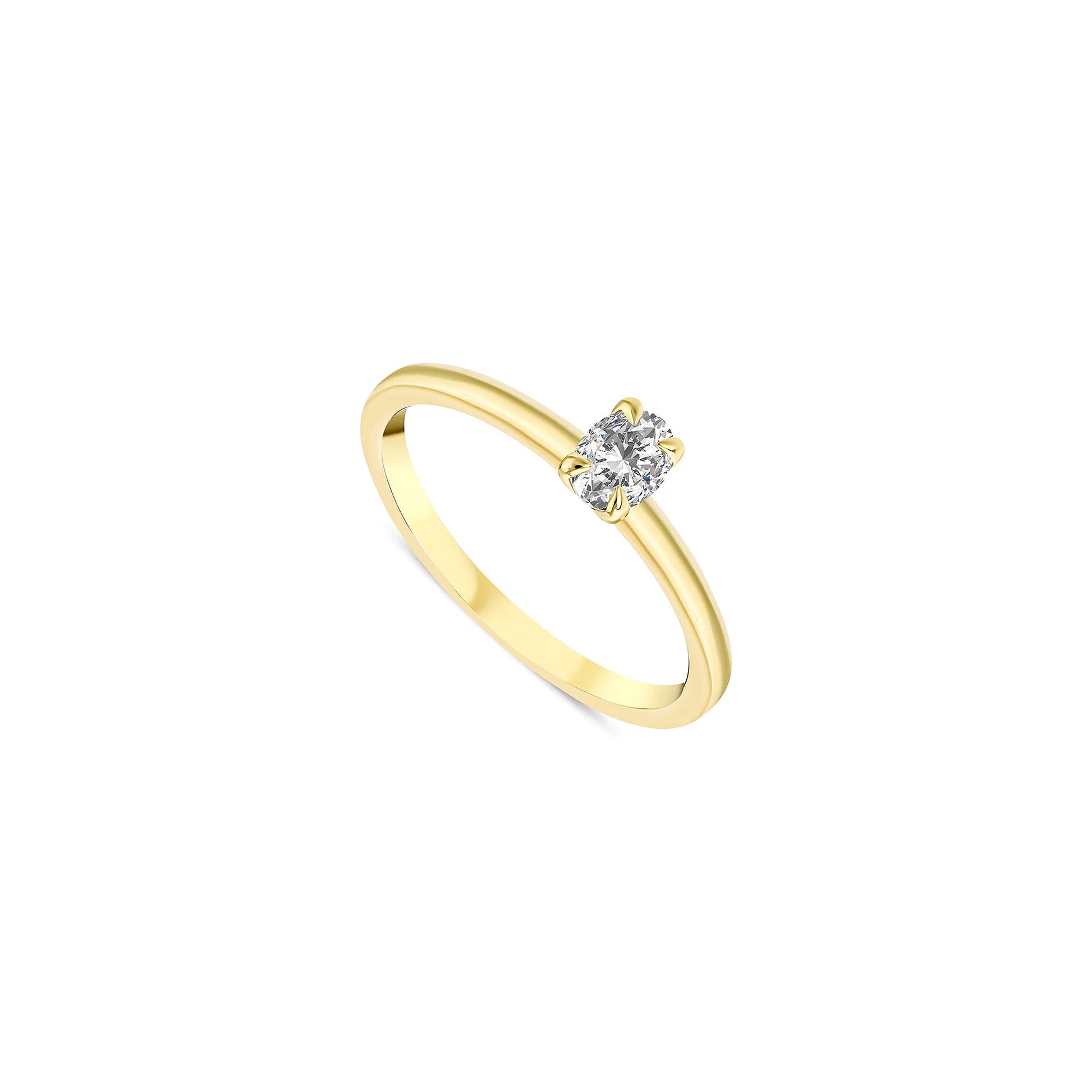 0.52 Carat Oval Solitaire Diamond Ring