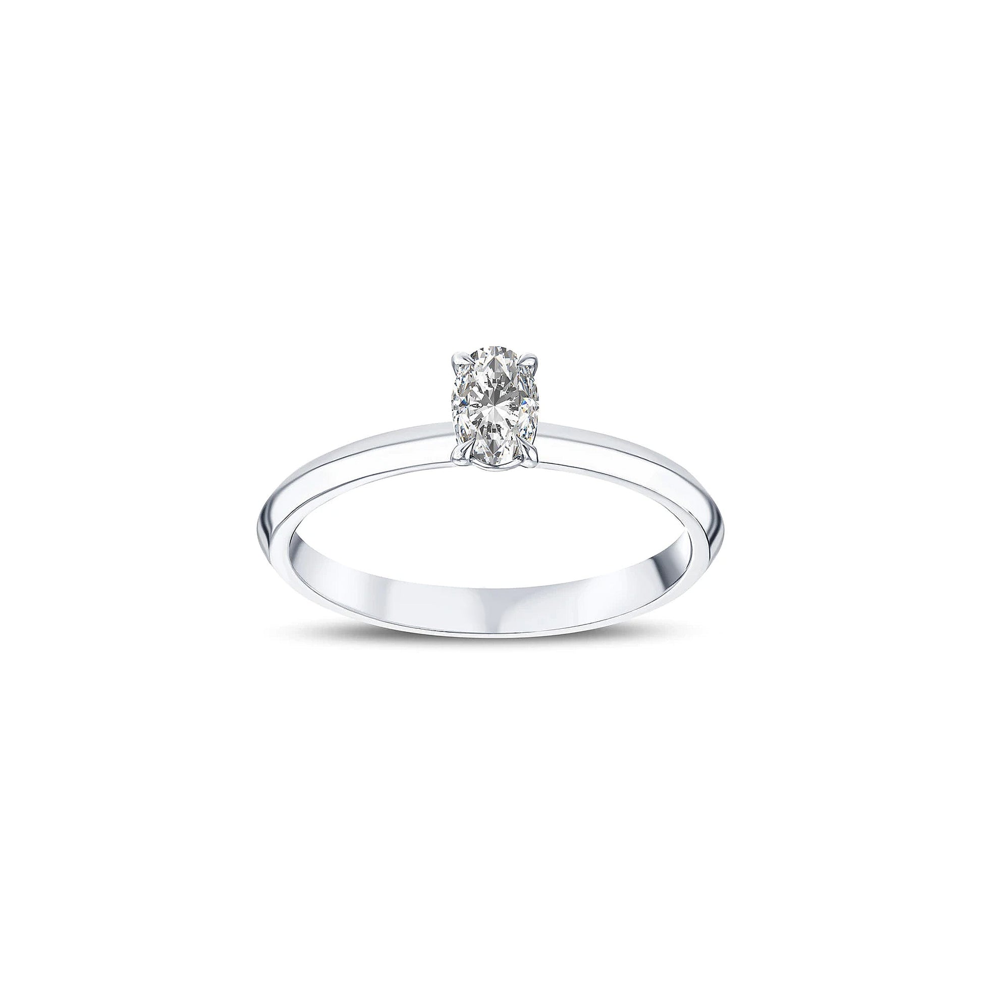 0.30 Carat Oval Solitaire Diamond Ring