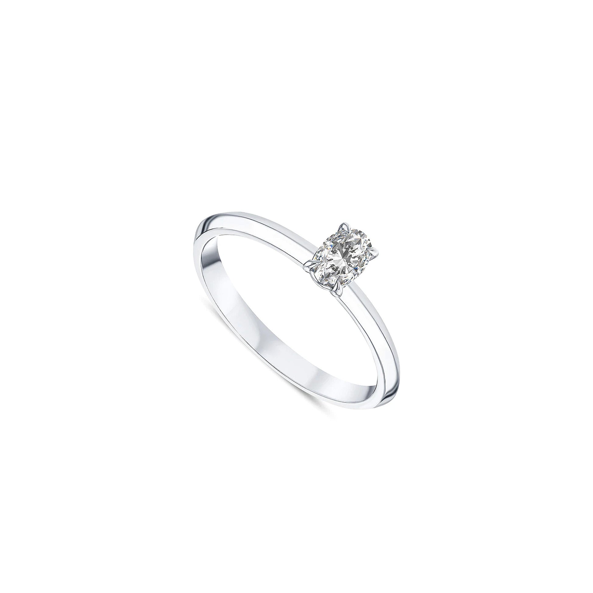0.30 Carat Oval Solitaire Diamond Ring