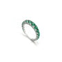 18K Gold Emerald Aura Eternity Ring