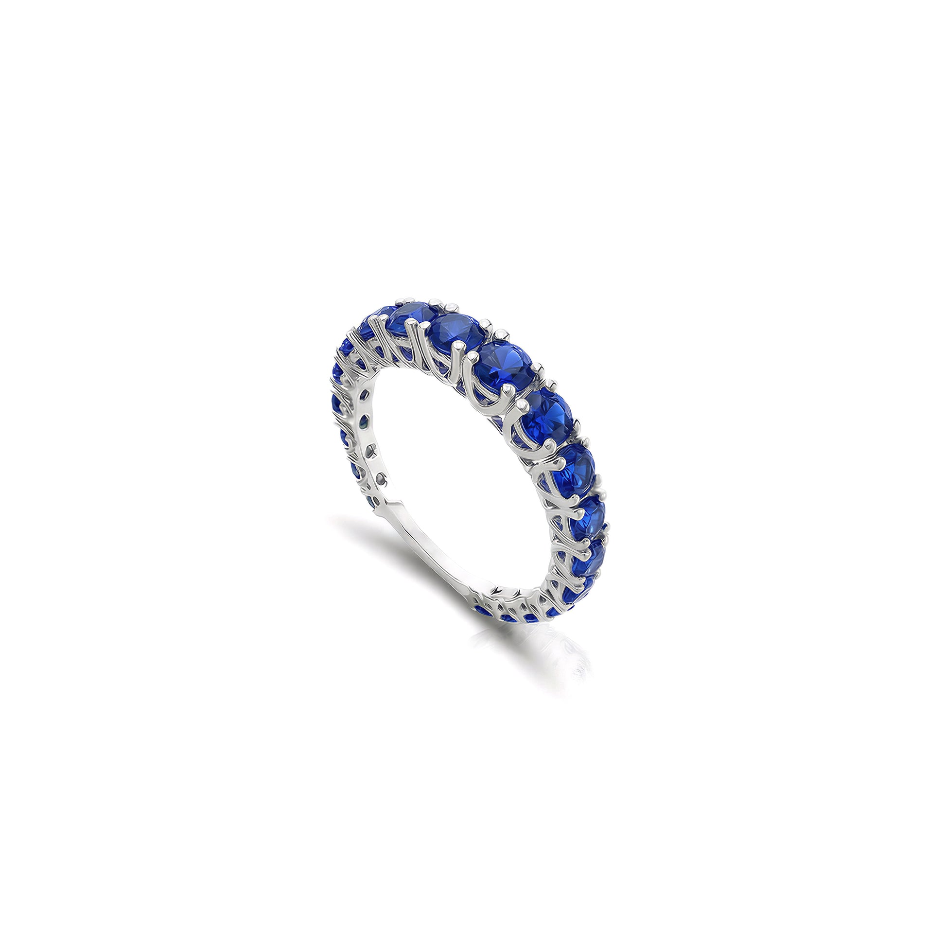 18K Gold Sapphire Aura Eternity Ring