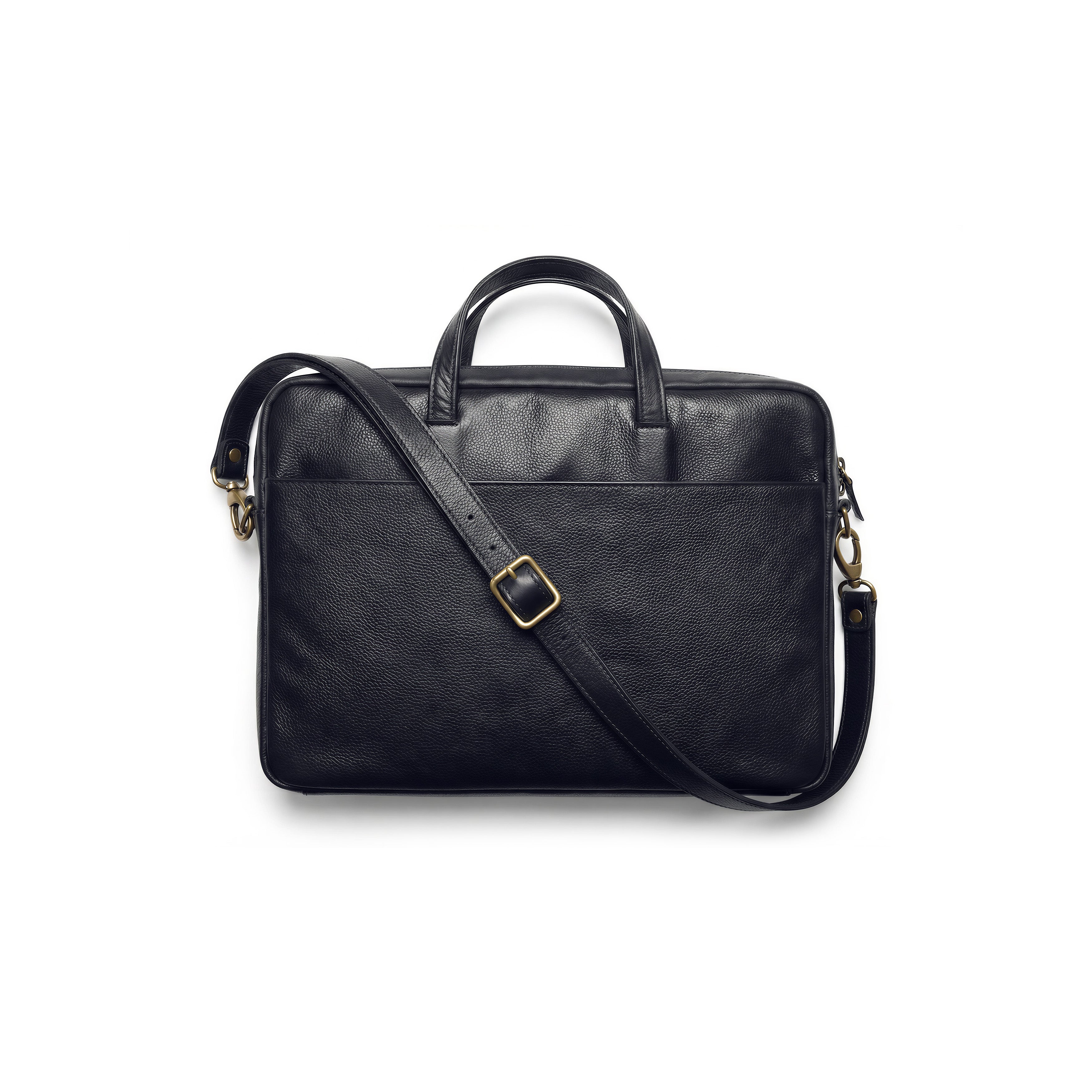 Sac pour ordinateur portable en cuir d’agneau bleu nuit