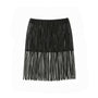 Mini-jupe noire à franges