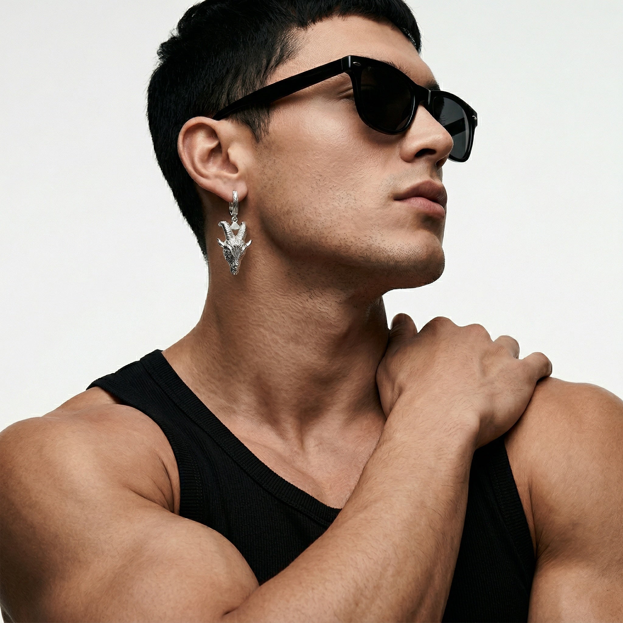 La chèvre | Pendiente de plata