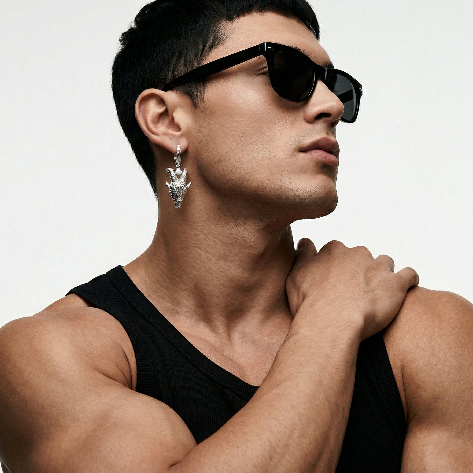 La chèvre | Pendiente de plata