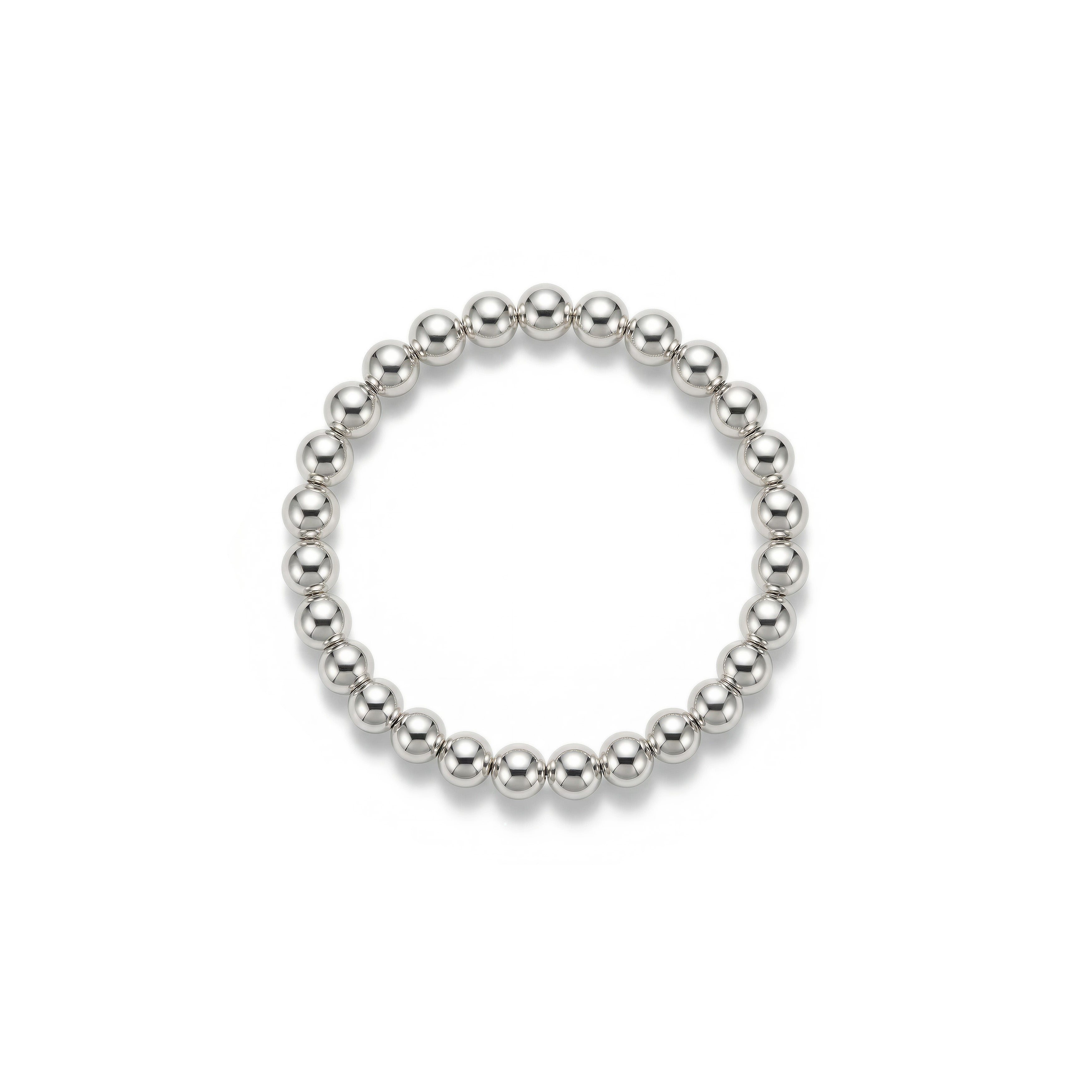 Bracelet en perles d'argent | 6mm 