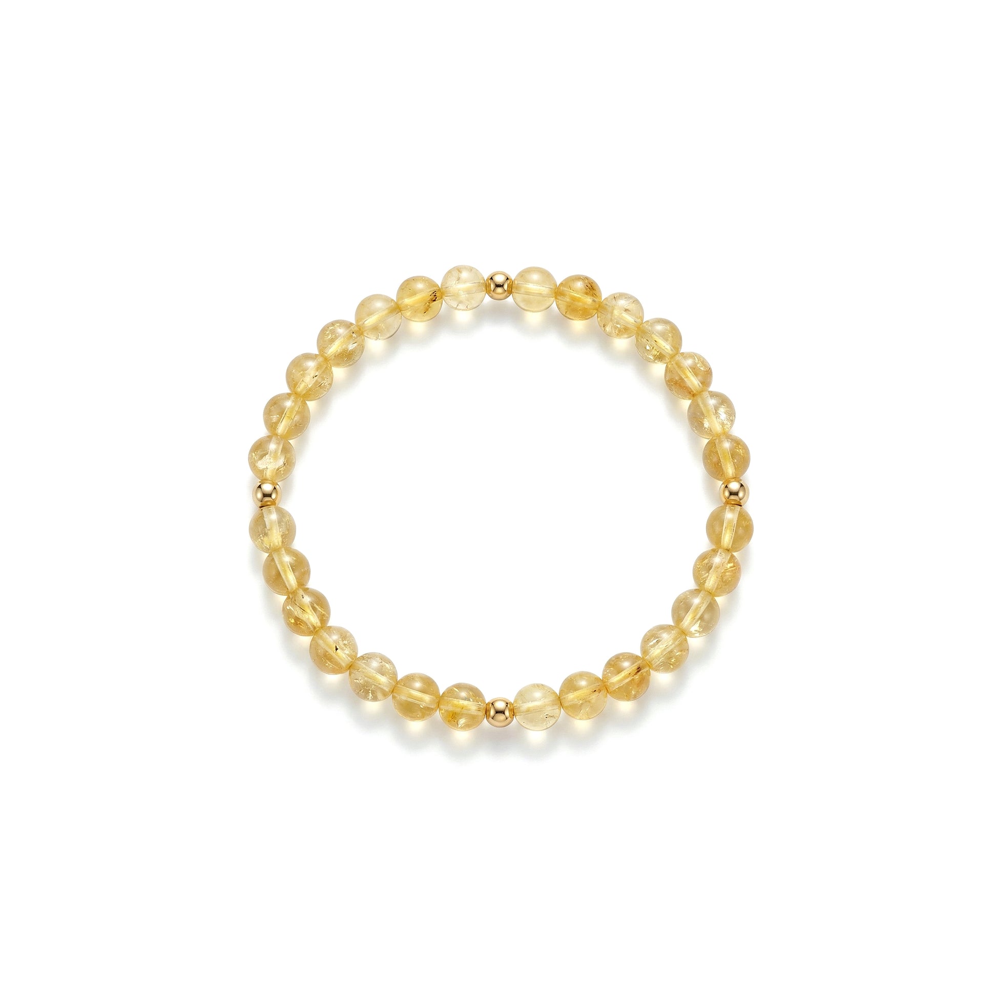 Pulsera de citrino y oro de 14K