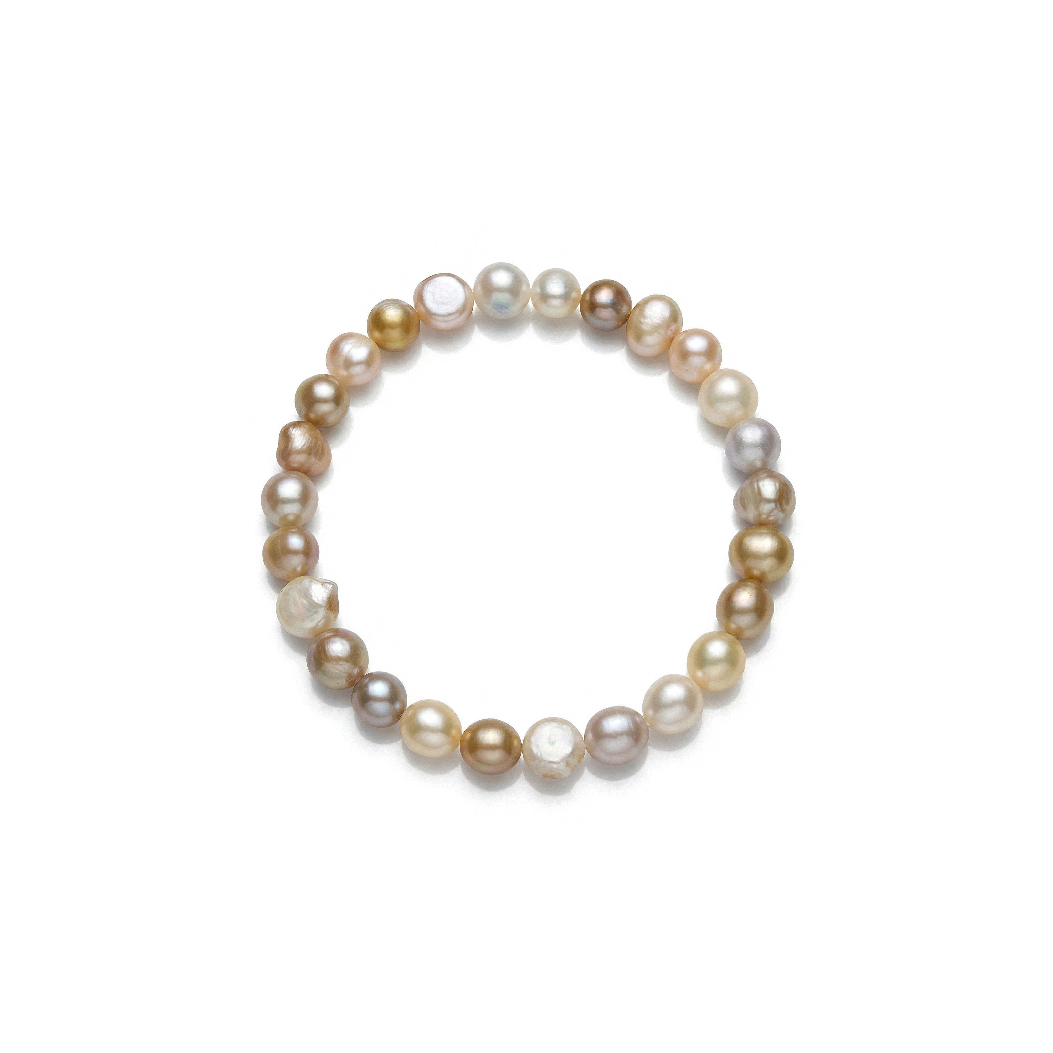 Multi-colored pearls bracelet