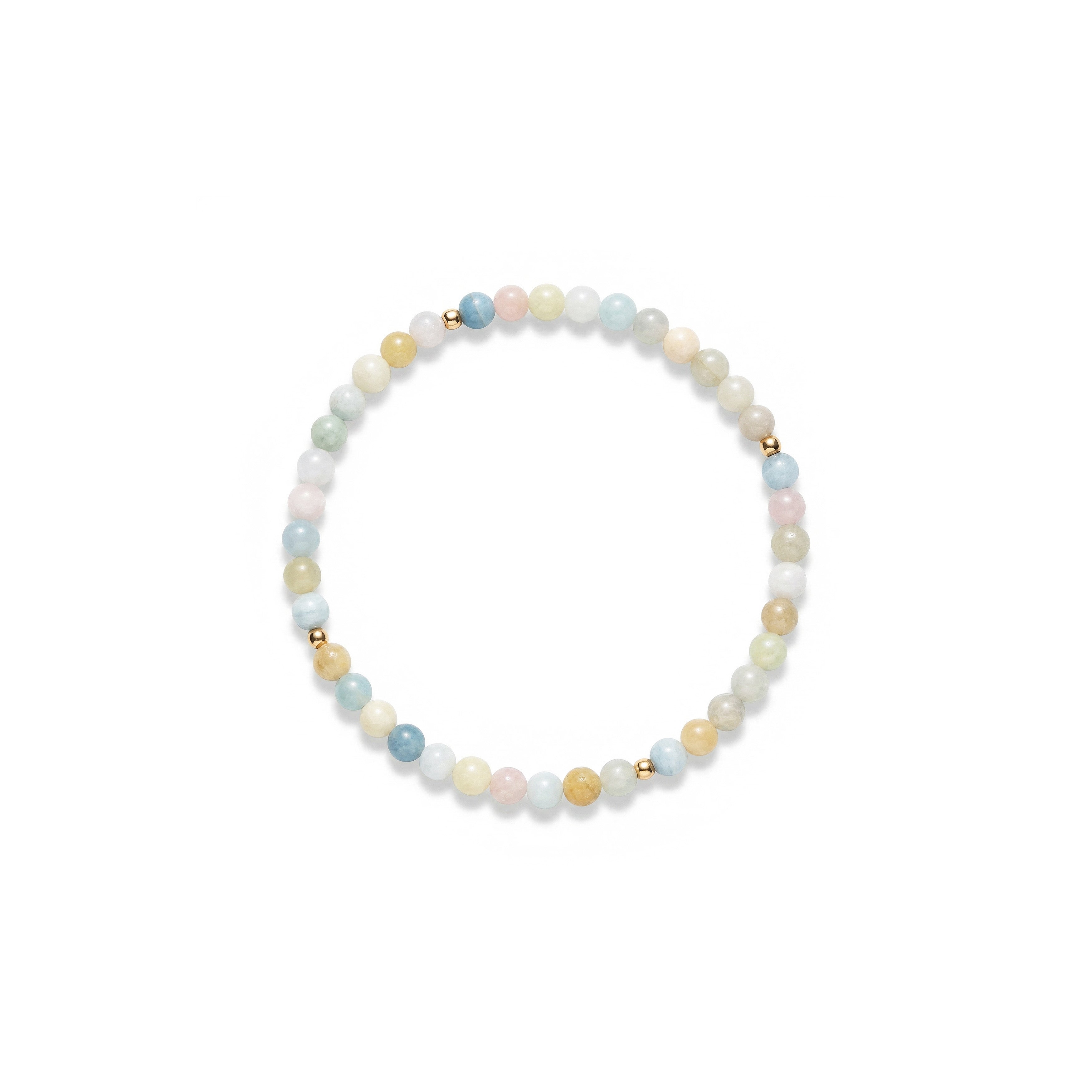 Bracelet en morganite et or 14K