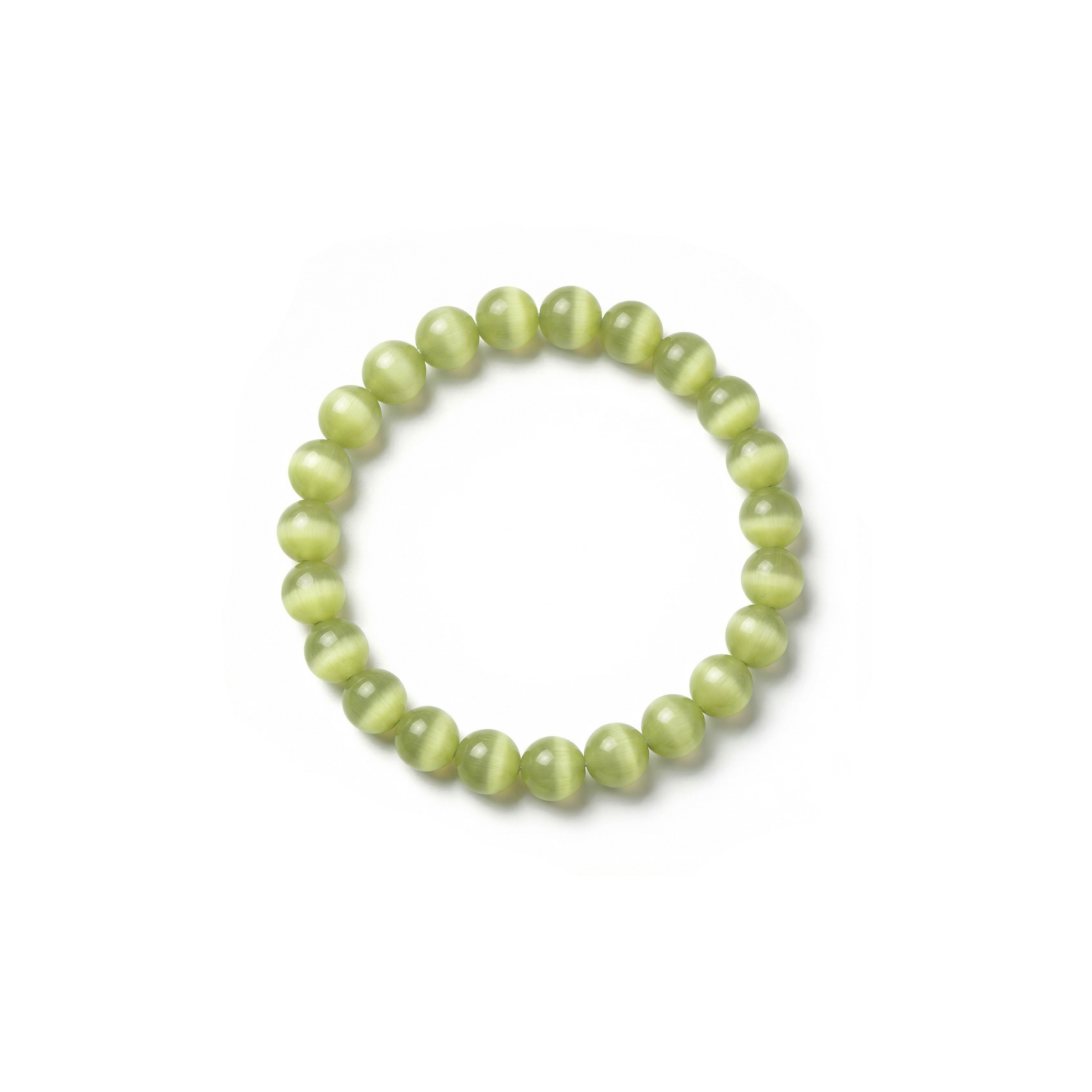 Olive green cat's eye bracelet