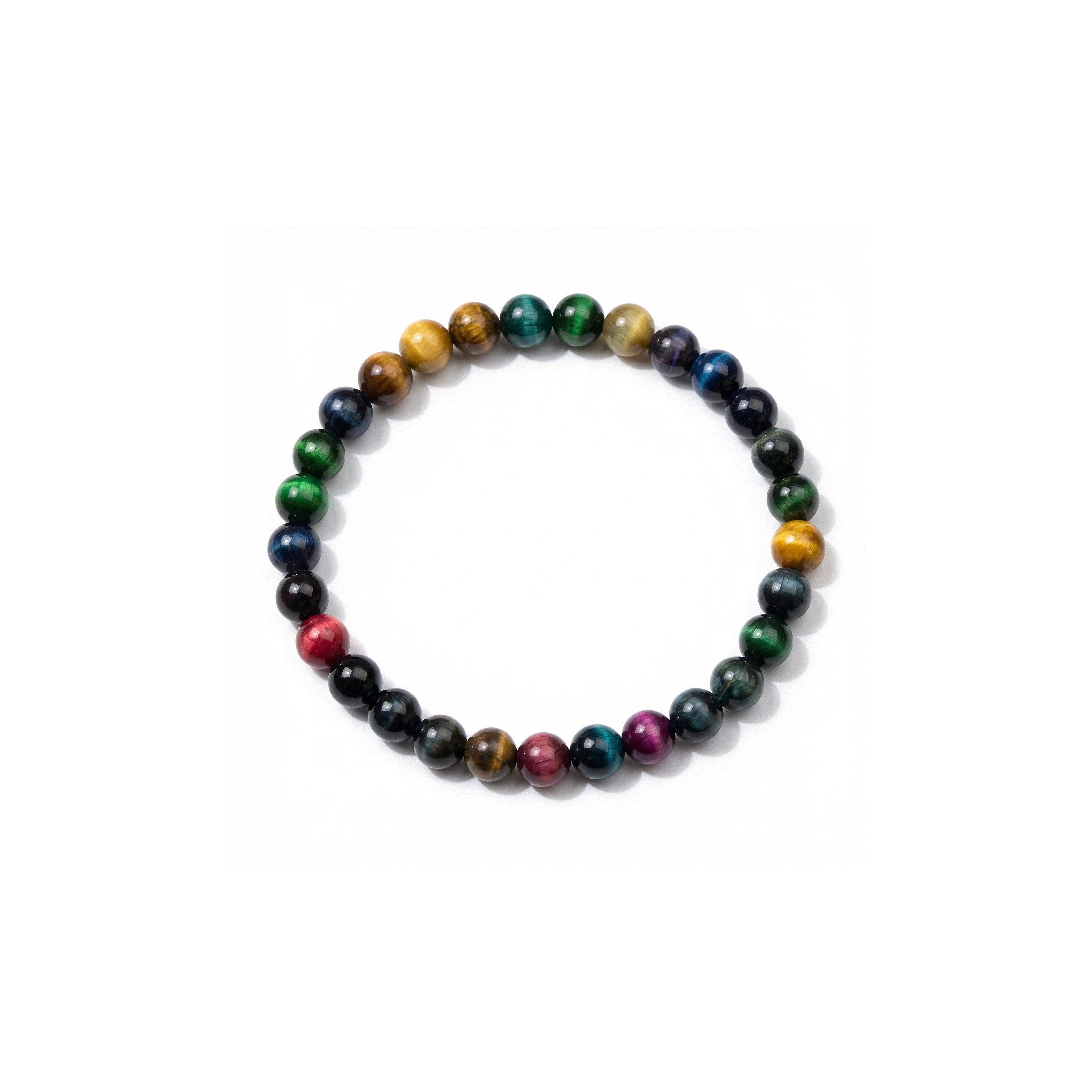 Multi-colored tiger's eye bracelet