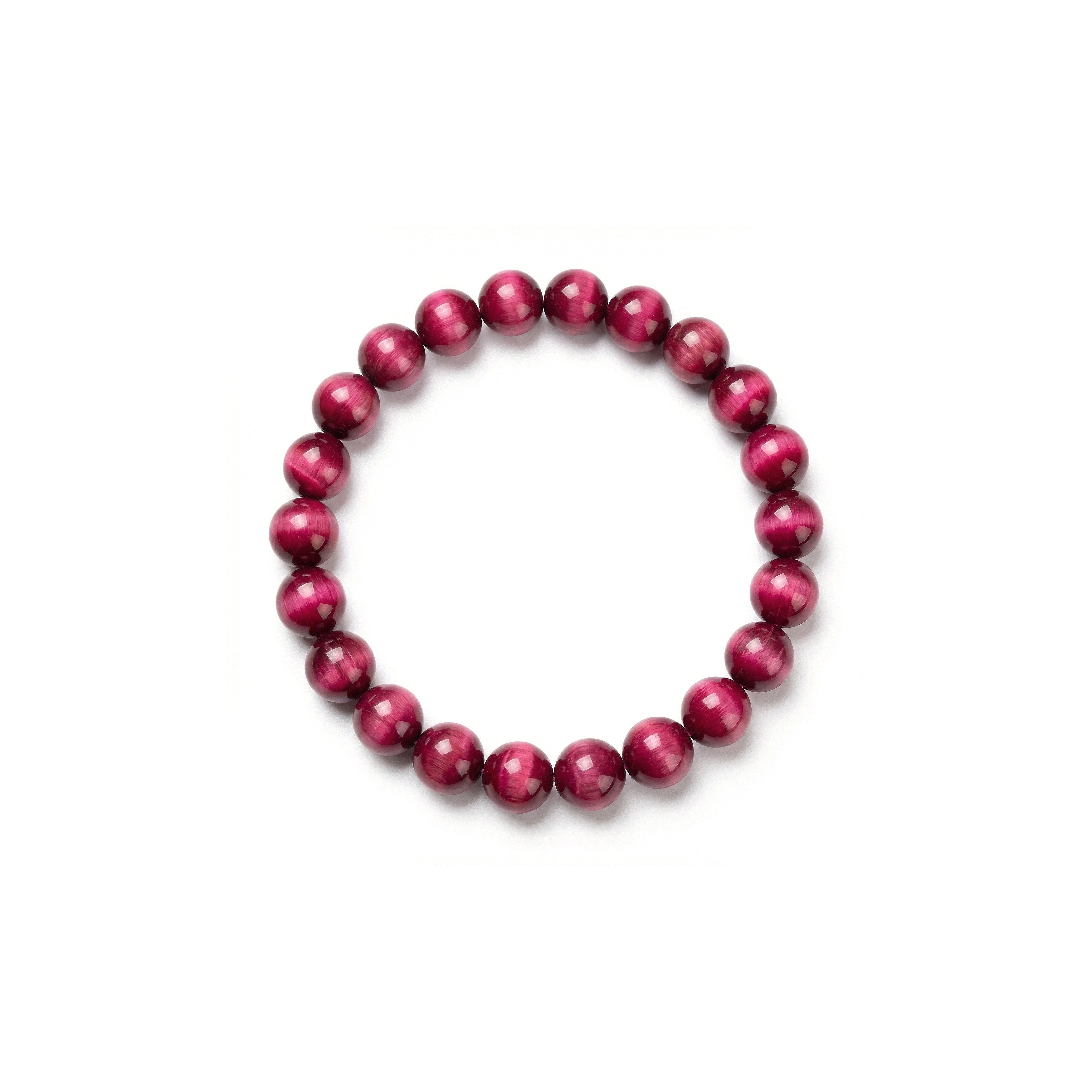 Pulsera de ojo de tigre rojo rosa