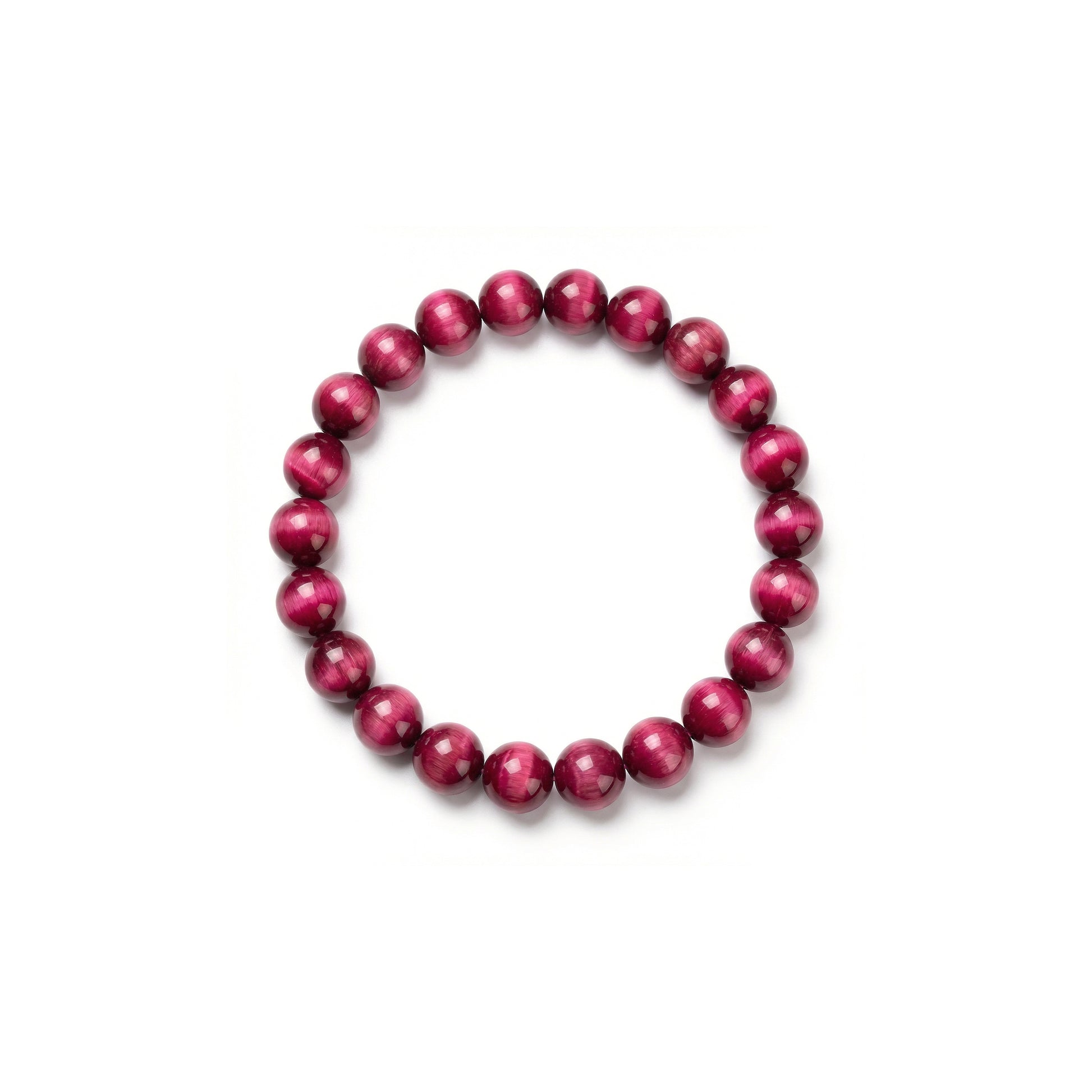 Bracelet œil de tigre rouge rose