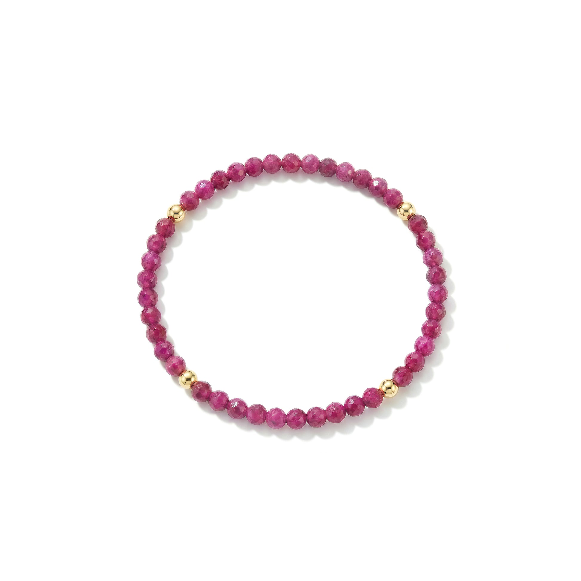 Pulsera de oro de 14 quilates y rubíes