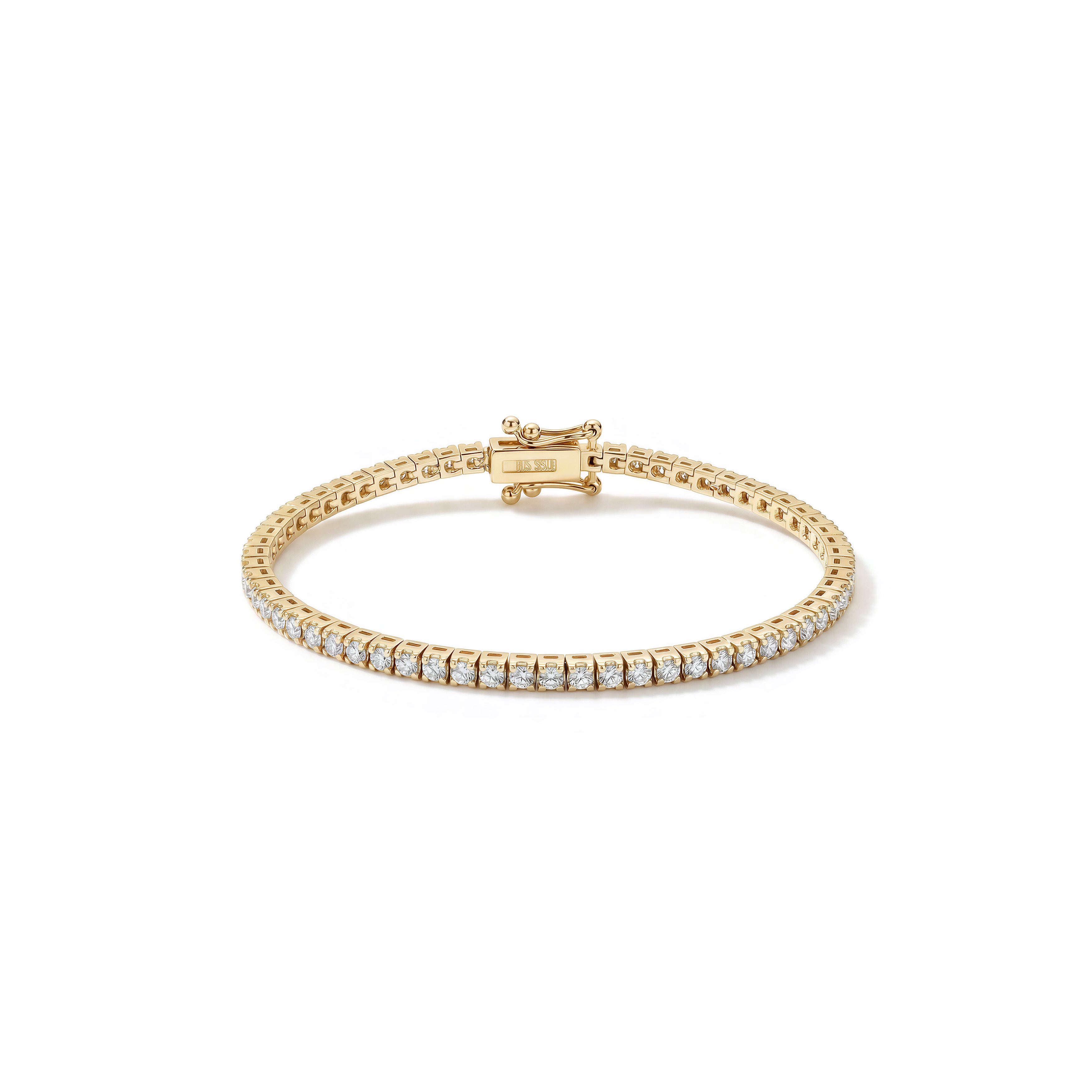 Pulsera de eternidad de tenis de oro de 18K