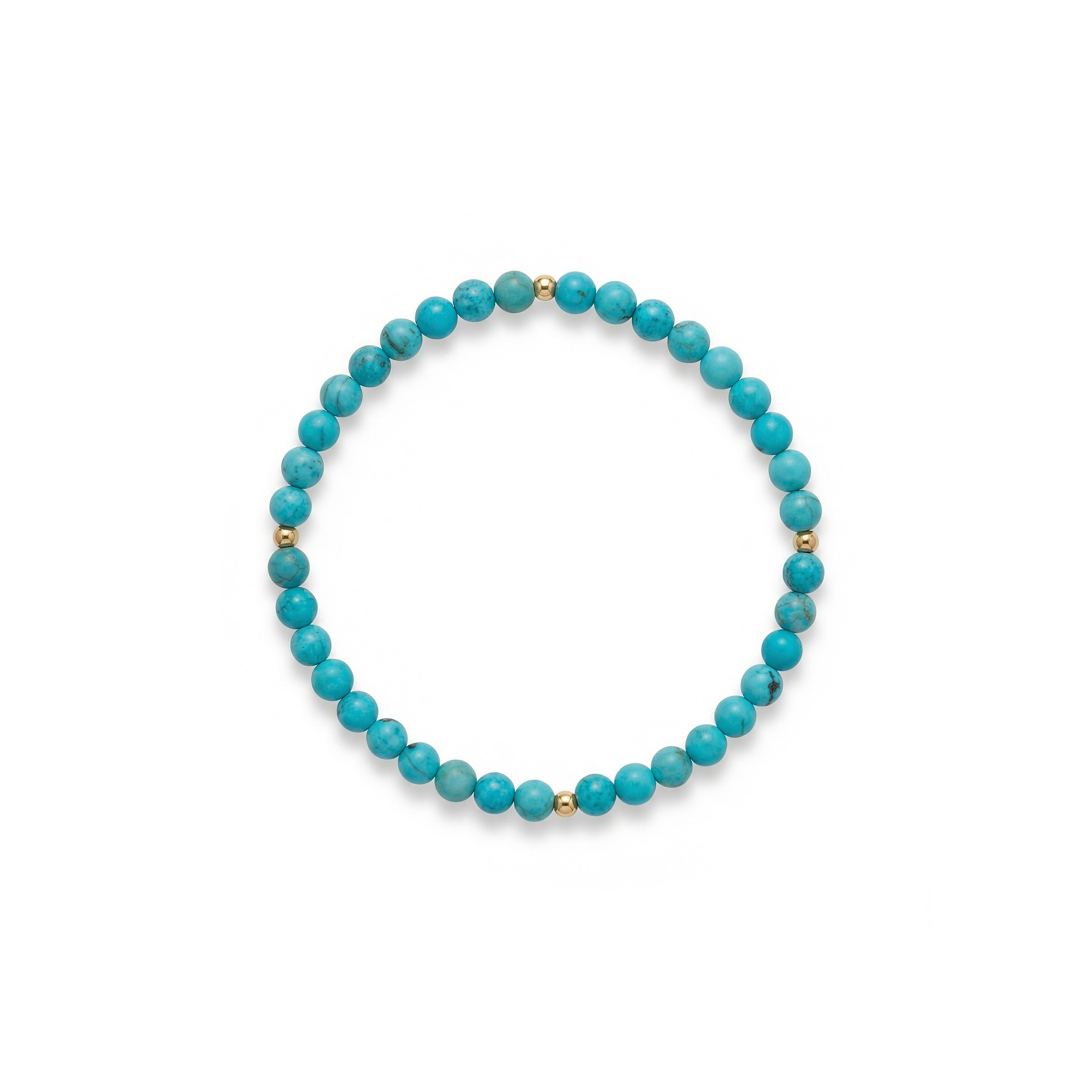 Bracelet en turquoise et or 14K