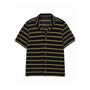 Chemise en maille pointelle noir à rayures arc-en-ciel
