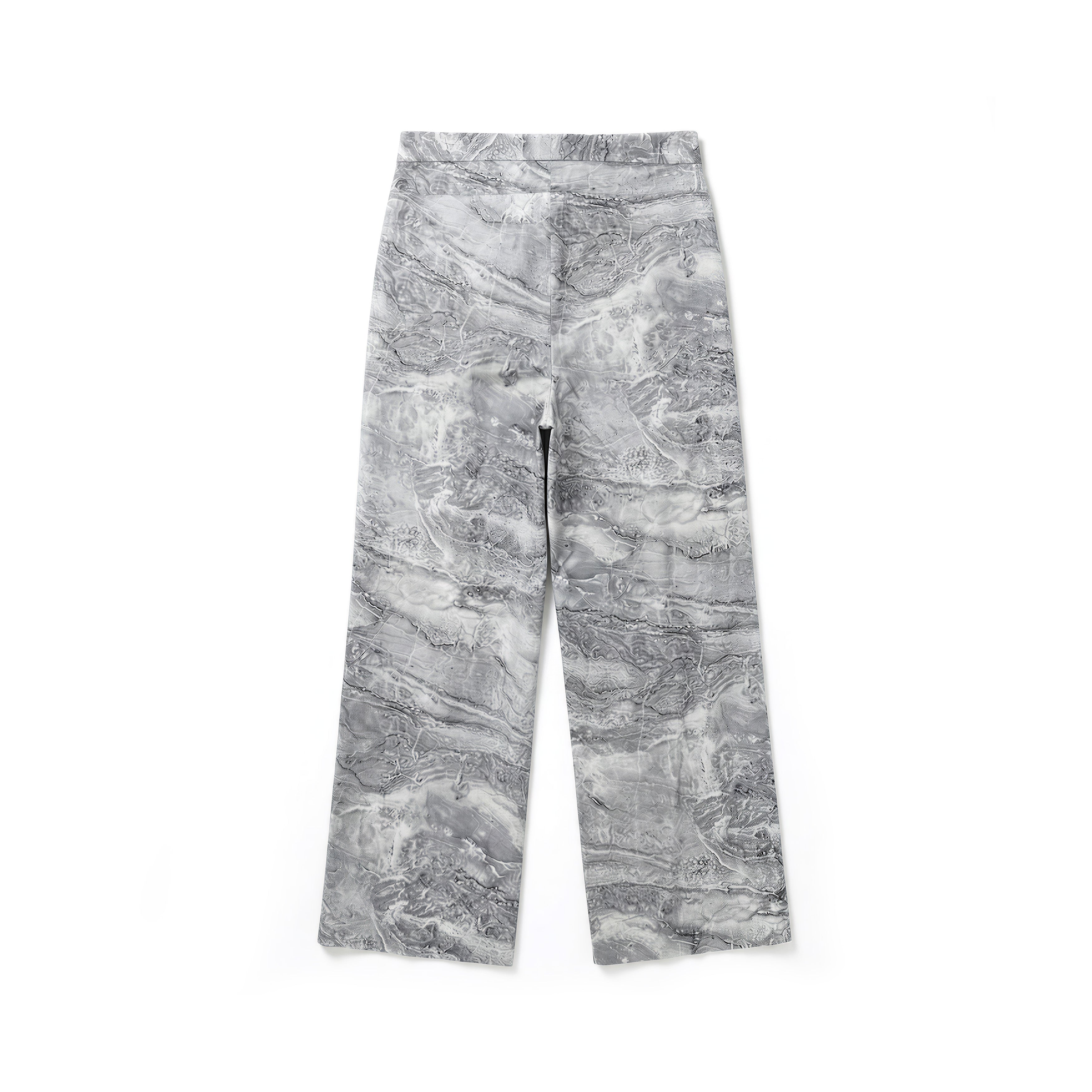 Pantalon en coton imprimé marbré