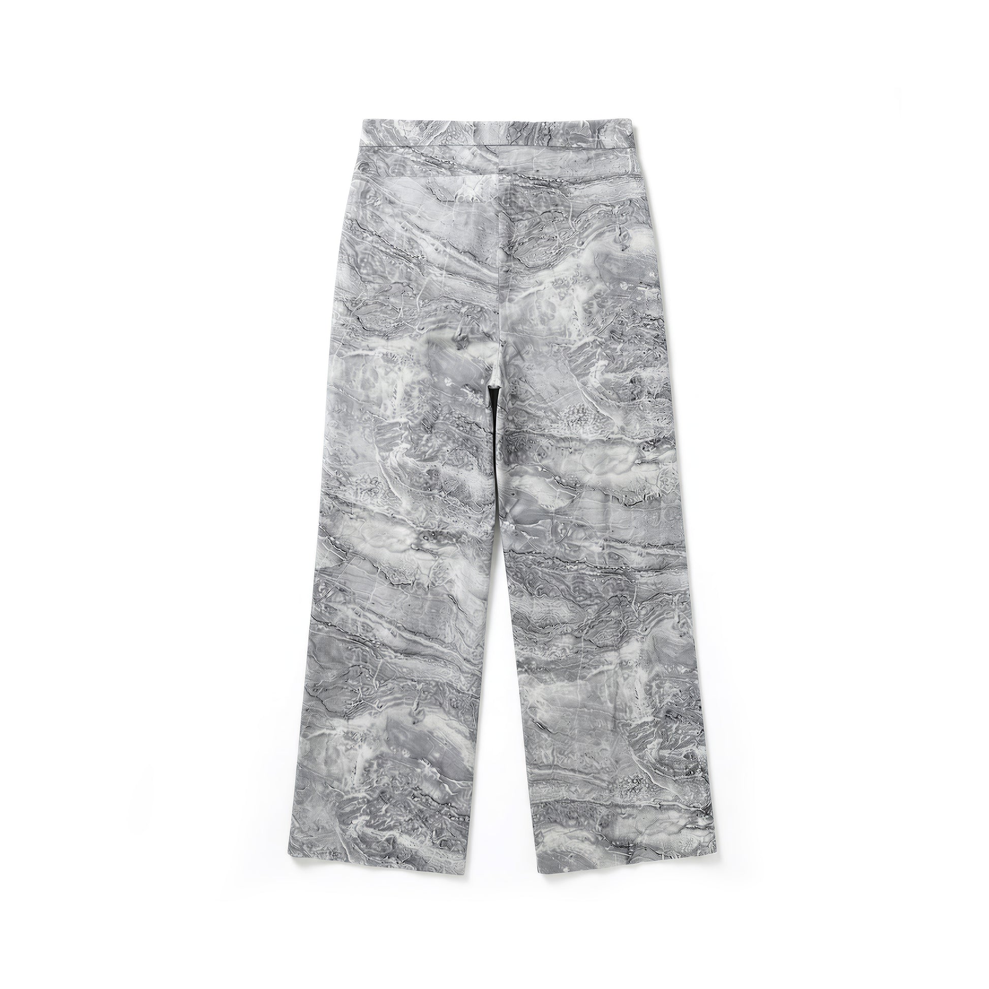 Pantalon en coton imprimé marbré