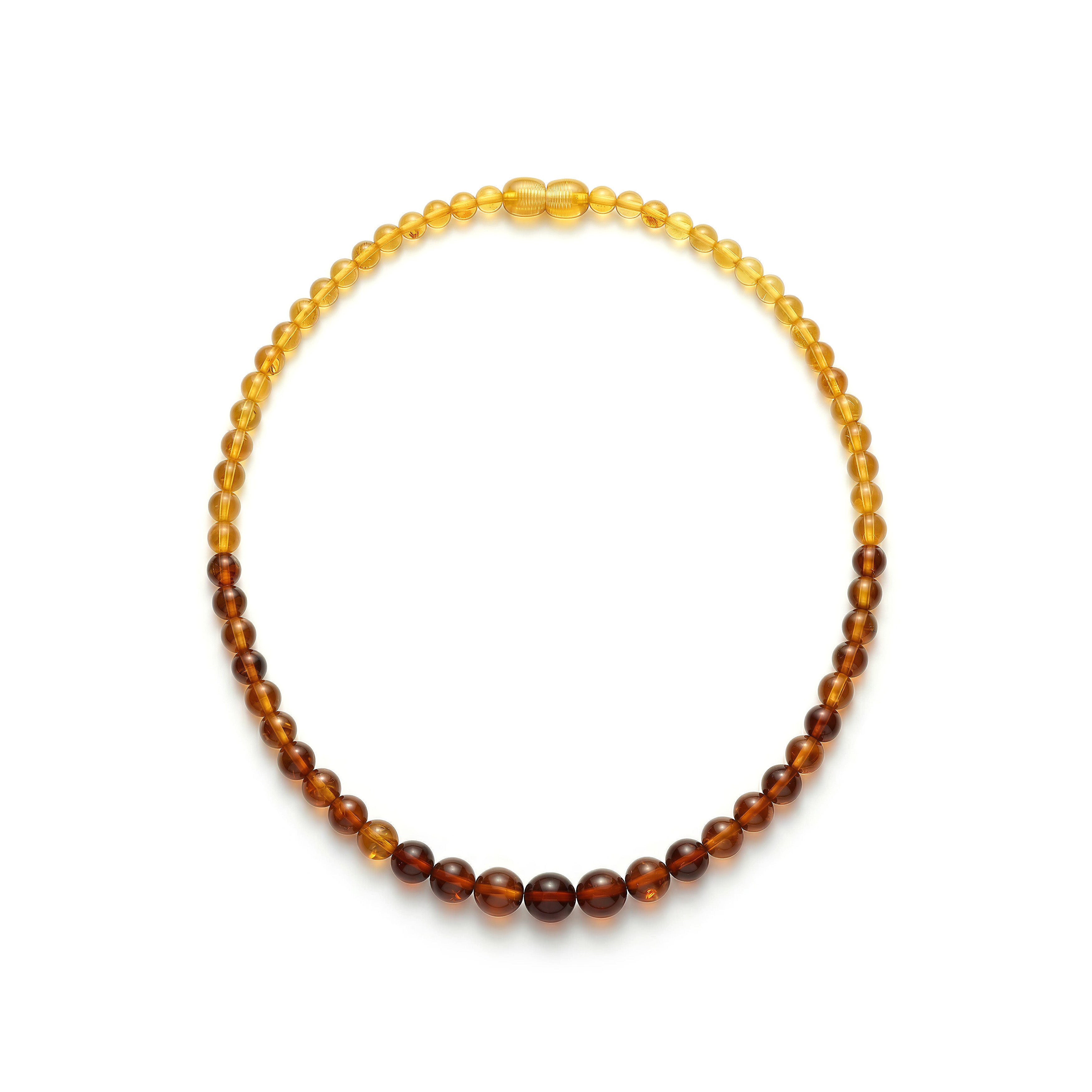 Collar de cuentas de ámbar ombré
