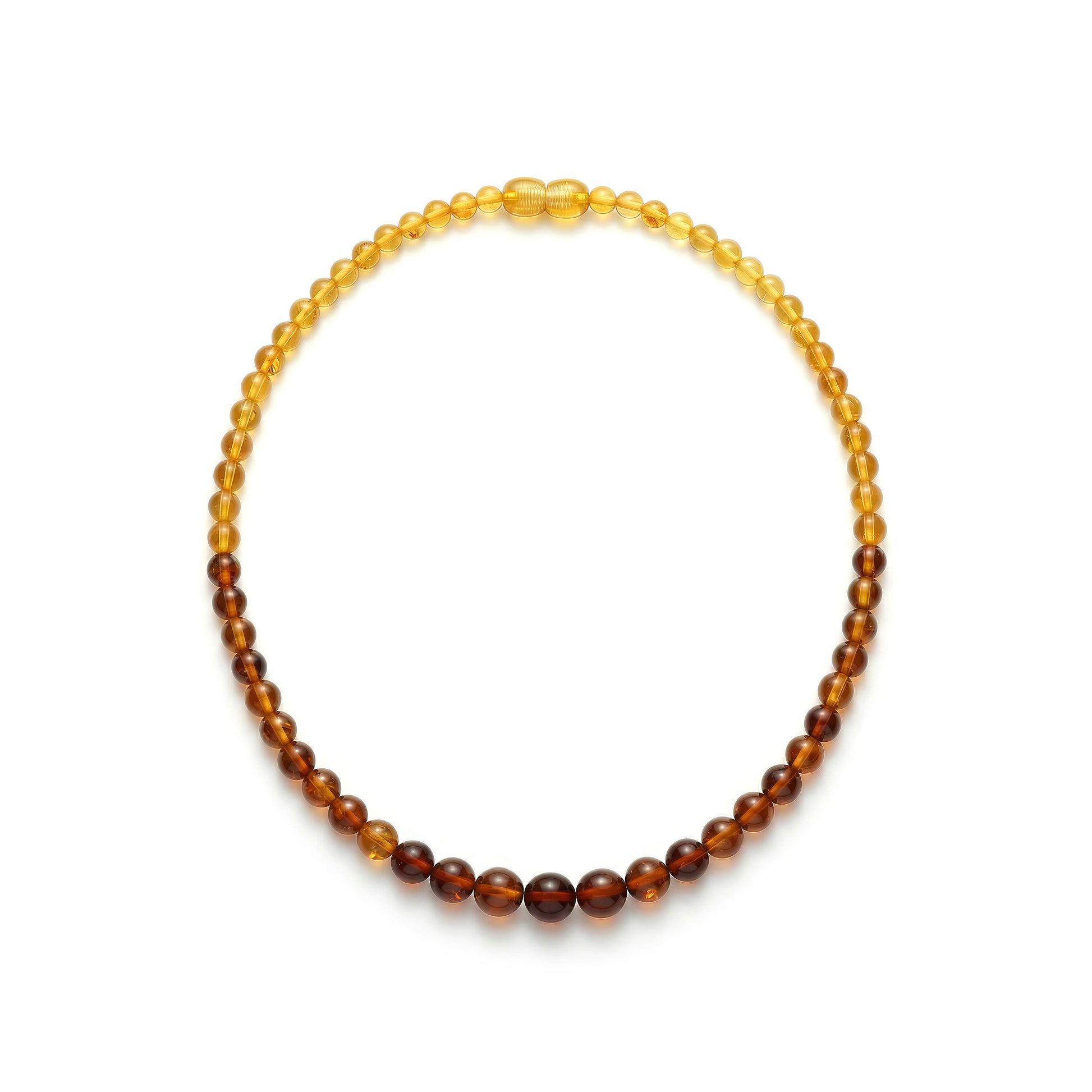 Collier en ambre ombrées
