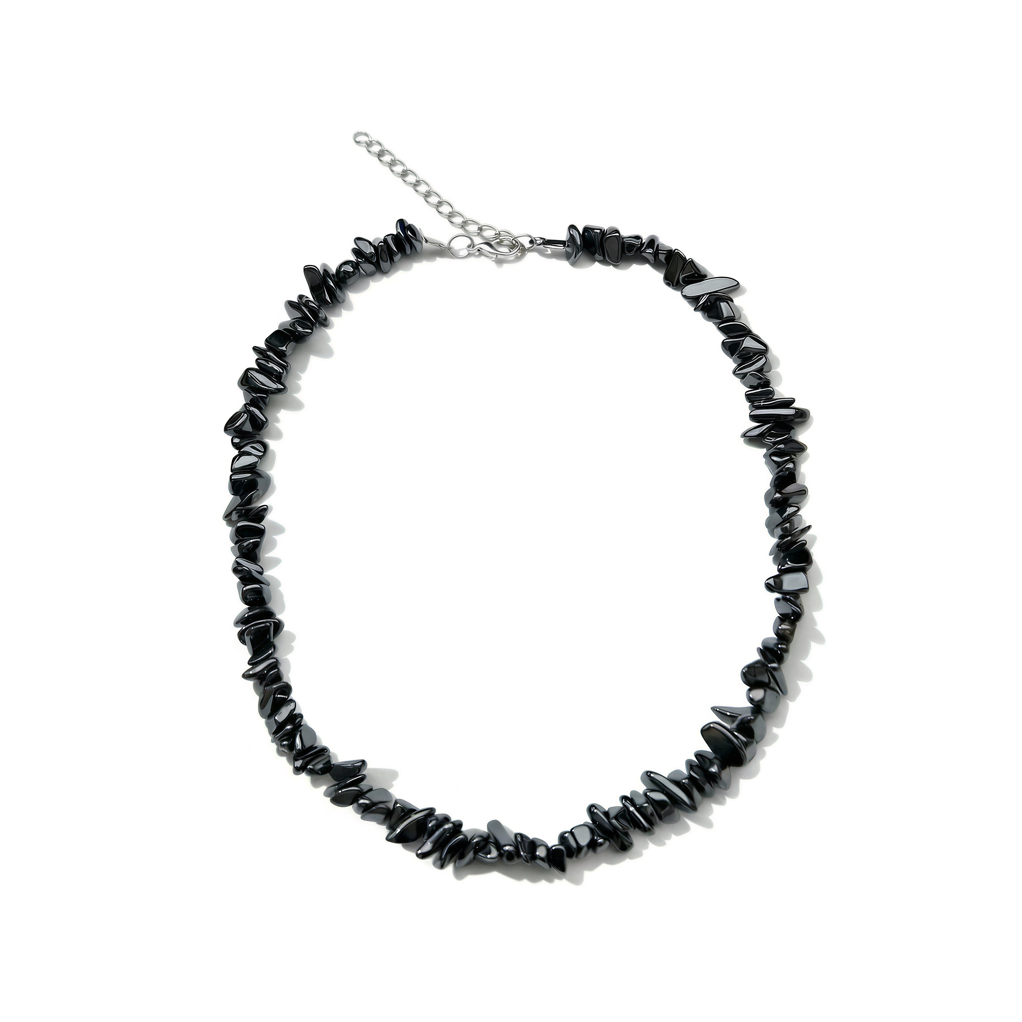 Collier en hématite brute