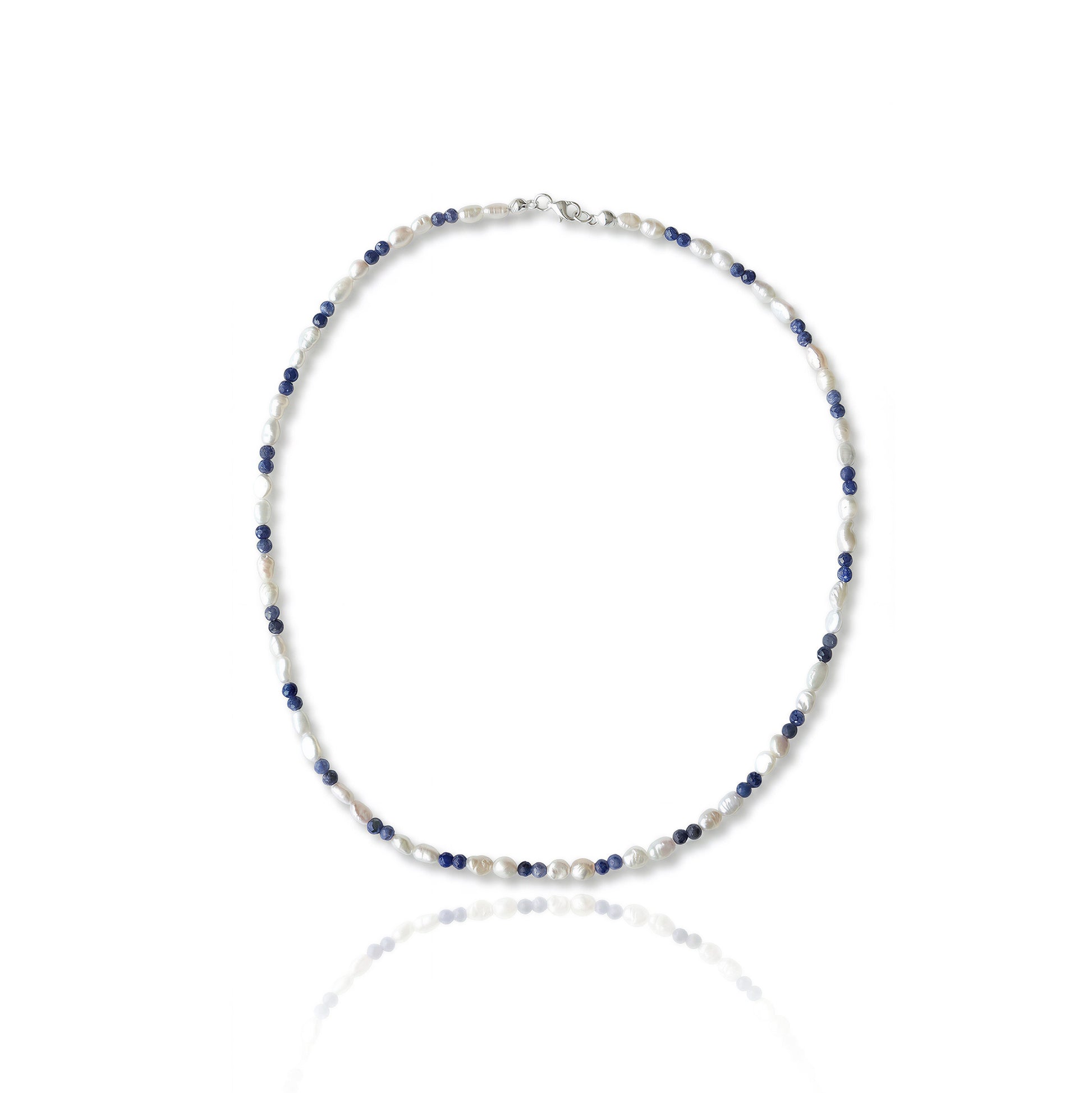 Collar de zafiros y perlas de agua dulce