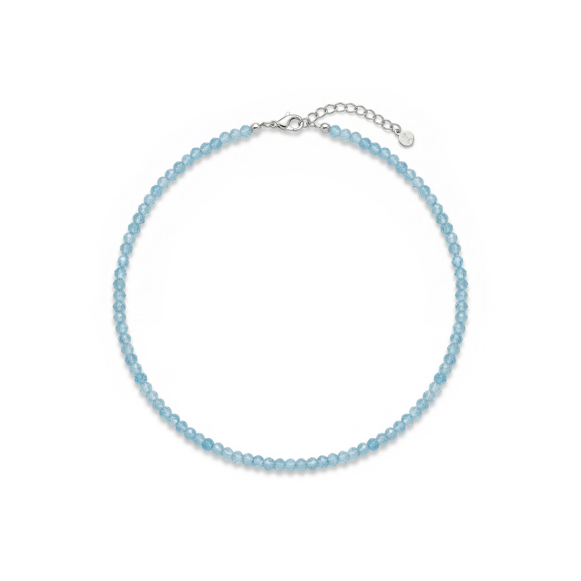 Collier en topaze bleue