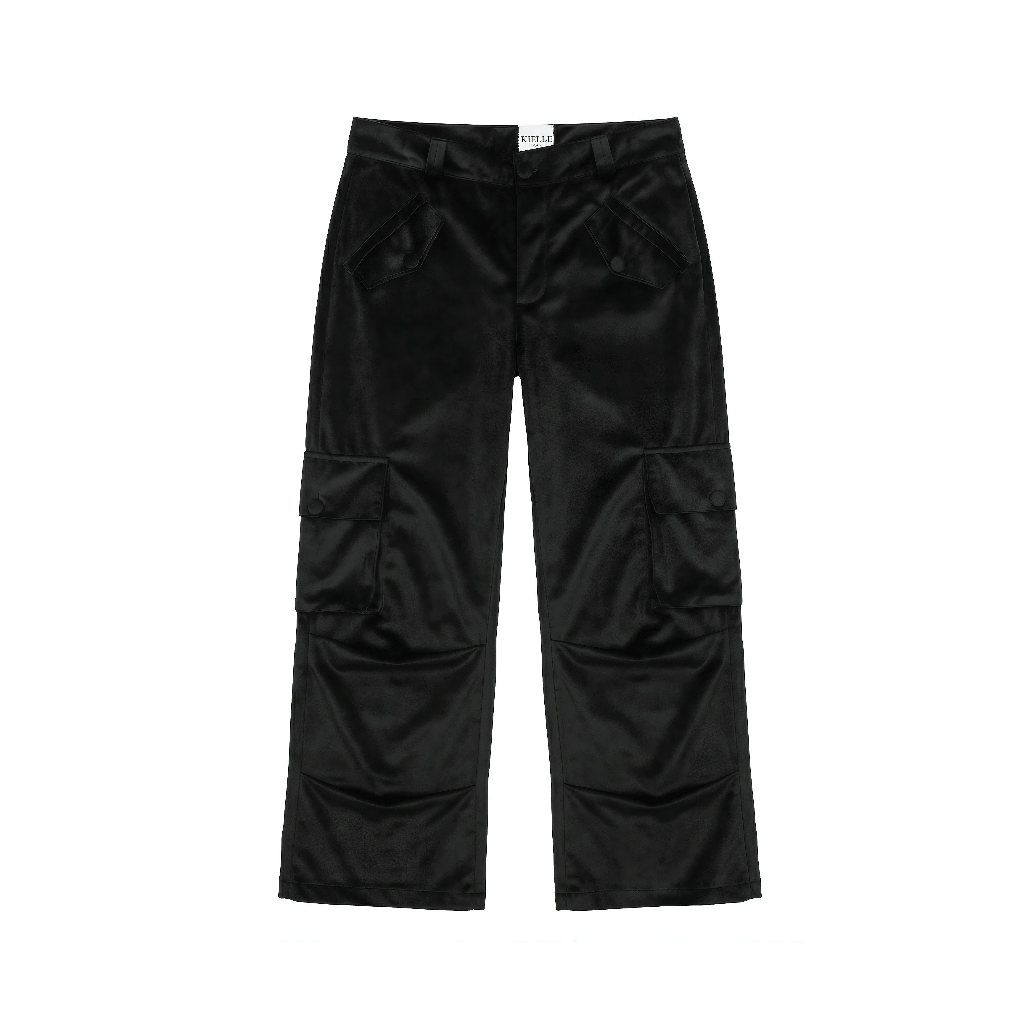 Pantalon cargo en velours noir