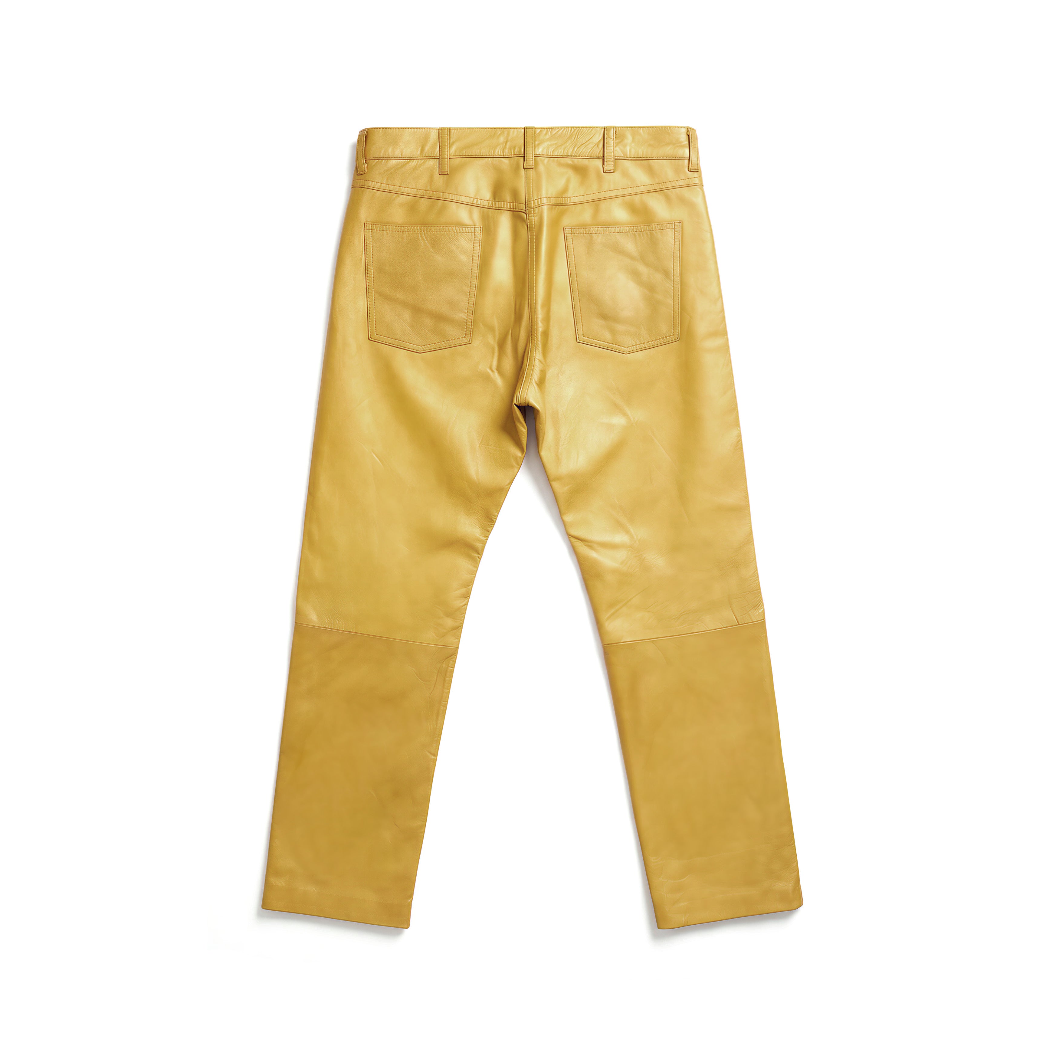 Yellow Sheepskin Tailored Trousers