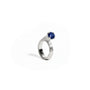 Tulipe | Bague en or blanc 18K et saphir