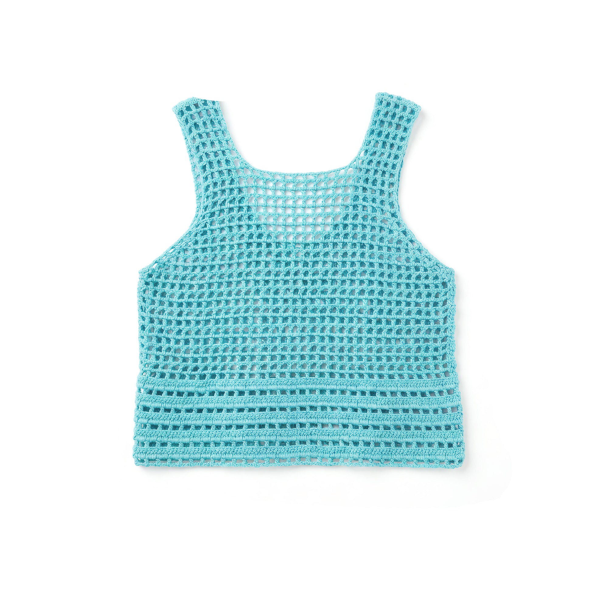 Débardeur en crochet bleu lac