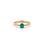 Anillo de esmeralda trenzado de oro de 18 quilates