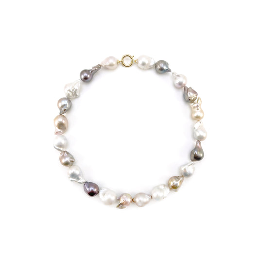 Multi-Tone Baroque Pearl Necklace