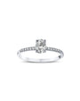 bague de fiançailles diamant ovale 0,43 carat en or blanc