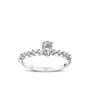 bague de fiançailles diamant ovale 0,54 carat en or blanc