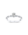 bague de fiançailles diamant ovale 0,58 carat en or blanc