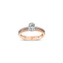 bague de fiançailles diamant ovale 0,83 carat en or rose