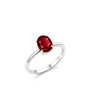 bague rubis ovale en argent design minimaliste